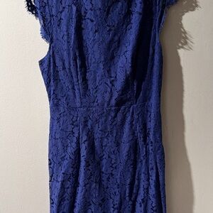 Elegant Blue Lace Dress